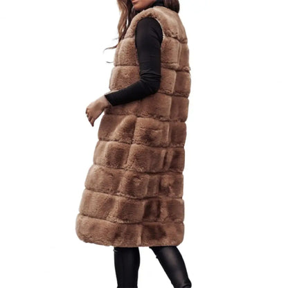 Women Jacket Vest Fur Coat Thick