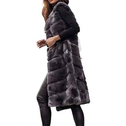 Women Jacket Vest Fur Coat Thick