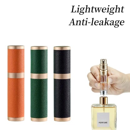 Luxury Leather Self-pumping Spray Bottle