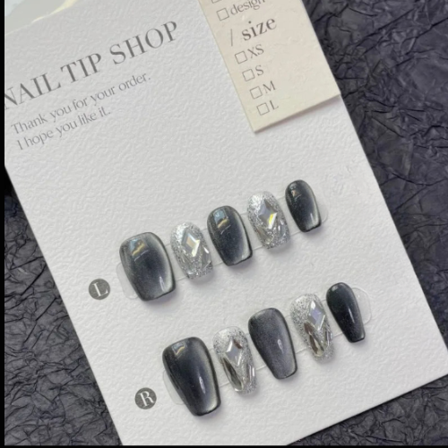 Cat's Eye Handmade High Quality Fake Nail Set